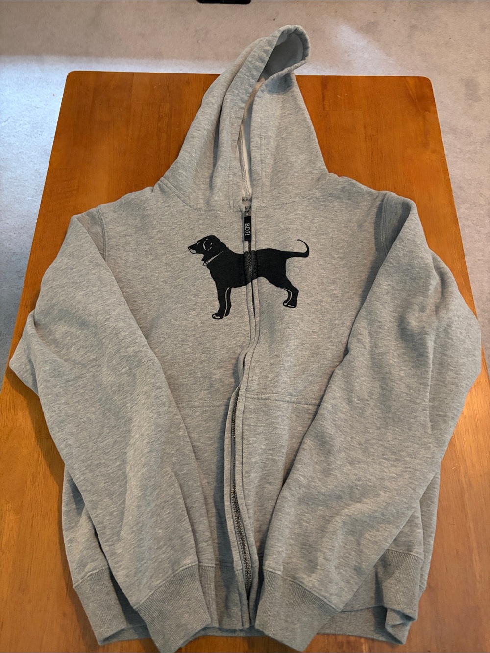 The Black Dog Gray Full-Zip Hoodie